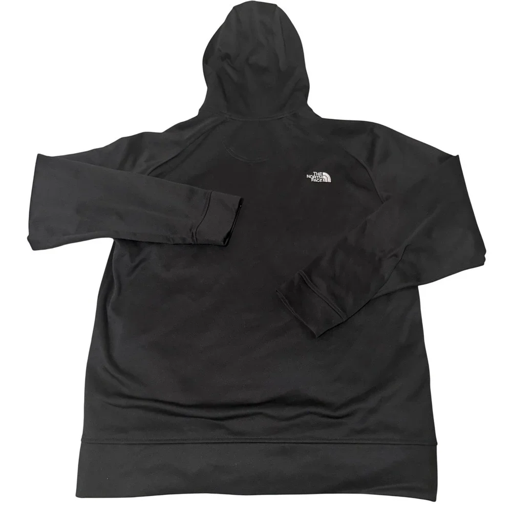 The North Face Mens Black Full Zip Hoodie Jacket‎ Large Polyester Tech Fleece